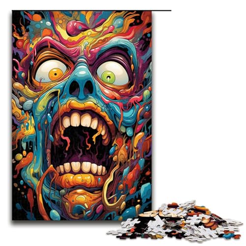 Puzzle für Erwachsene 1000 Teile psychedelisches Farbmonster Puzzle für Lernspiele Herausforderungsspielzeug einzigartige Heimdekoration und Geschenke 75 x 50 cm Puzzle für Erwachsene 1000 Teile psychedelisches Farbmonster Puzzle für Lernspiele Herausforderungsspielzeug einzigartige Heimdekoration und Geschenke 75 x 50 cm von QSYFNBZL