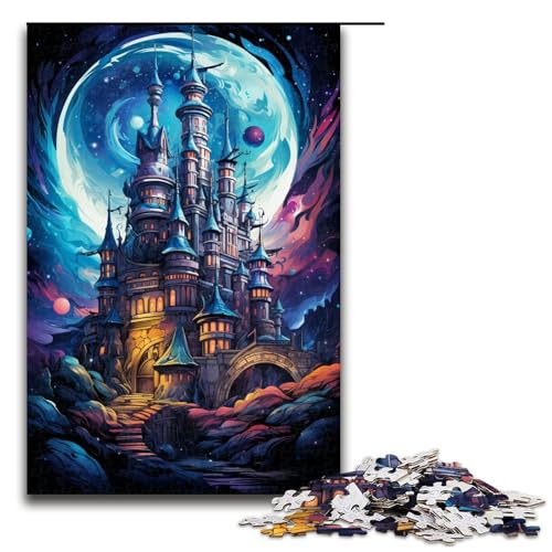 Puzzle für Erwachsene 1000 Teile psychedelisches Gemälde farbenfrohes Mondlichtschloss Puzzle Spiele Spielzeug Geschenk geeignet als Schreibtischdekoration 75 x 50 cm Puzzle für Erwachsene 1000 Teile psychedelisches Gemälde farbenfrohes Mondlichtschloss Puzzle Spiele Spielzeug Geschenk geeignet als Schreibtischdekoration 75 x 50 cm von QSYFNBZL