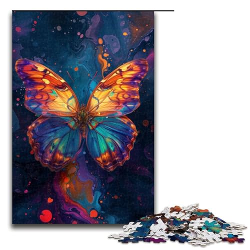 Puzzle für Erwachsene 1000 Teile psychedelisches Schmetterlings Puzzle Spielspielzeug lustig 75 x 50 cm von QSYFNBZL