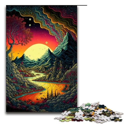 Puzzle für Erwachsene 1000 Teile psychedelisches Unmögliches Puzzle Familienspiel Stressabbau schwierige Herausforderung 75 x 50 cm Puzzle für Erwachsene 1000 Teile psychedelisches Unmögliches Puzzle Familienspiel Stressabbau schwierige Herausforderung 75 x 50 cm von QSYFNBZL