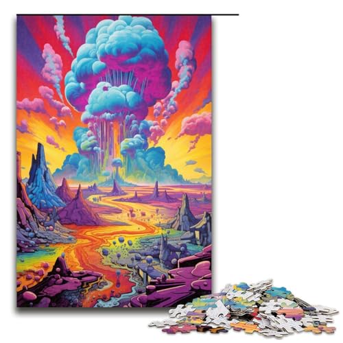 Puzzle für Erwachsene 1000 Teile psychedelisches farbenfrohes Landschaftsmuster zum Zusammenbauen hilft dem Gehirn süchtig machendes Spielzeug zur Förderung der Geduld 75 x 50 cm Puzzle für Erwachsene 1000 Teile psychedelisches farbenfrohes Landschaftsmuster zum Zusammenbauen hilft dem Gehirn süchtig machendes Spielzeug zur Förderung der Geduld 75 x 50 cm von QSYFNBZL