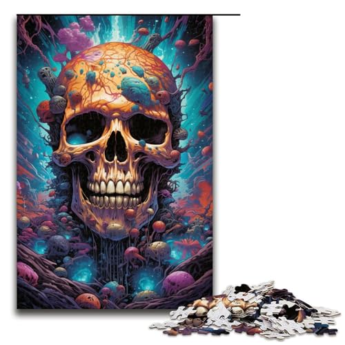 Puzzle für Erwachsene 1000 Teile psychedelisches seltsames Skelettspielzeug intellektuelles Spiel ganze Familie 75 x 50 cm Puzzle für Erwachsene 1000 Teile psychedelisches seltsames Skelettspielzeug intellektuelles Spiel ganze Familie 75 x 50 cm von QSYFNBZL