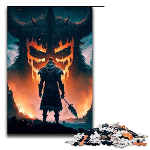 Puzzle für Erwachsene 1000 Teile riesige Monster Puzzles für Erwachsene Holz Familienspiele Weihnachts und Geburtstagsgeschenke 75 x 50 cm von QSYFNBZL