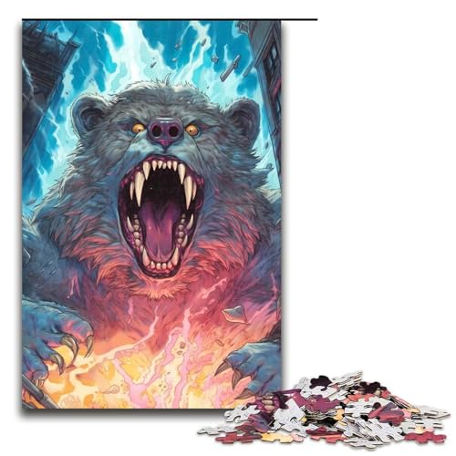 Puzzle für Erwachsene 1000 Teile riesiger Bärenangriff Lernspiele für Zuhause DIY Spielzeug tolles Geschenk für Spiele 75 x 50 cm Puzzle für Erwachsene 1000 Teile riesiger Bärenangriff Lernspiele für Zuhause DIY Spielzeug tolles Geschenk für Spiele 75 x 50 cm von QSYFNBZL