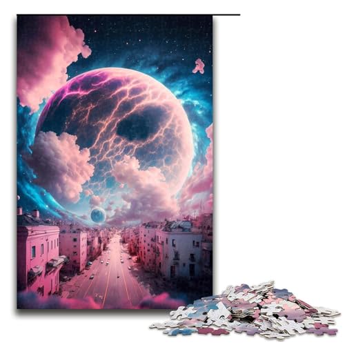 Puzzle für Erwachsene 1000 Teile rosa Planeten Stadtbild Holzpuzzle Lernspielzeug Familienspiele 75 x 50 cm Puzzle für Erwachsene 1000 Teile rosa Planeten Stadtbild Holzpuzzle Lernspielzeug Familienspiele 75 x 50 cm von QSYFNBZL