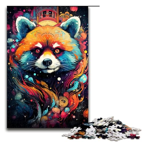 Puzzle für Erwachsene 1000 Teile schönes Waschbärspielzeug intellektuelles Spiel ganze Familie 75 x 50 cm Puzzle für Erwachsene 1000 Teile schönes Waschbärspielzeug intellektuelles Spiel ganze Familie 75 x 50 cm von QSYFNBZL
