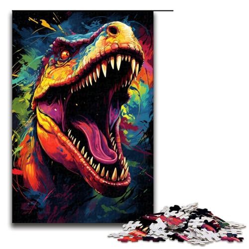 Puzzle für Erwachsene 1000 Teile wildes Dinosaurier Malpuzzle Lernspiel Herausforderungsspielzeug einzigartige Heimdekoration und Geschenke 75 x 50 cm Puzzle für Erwachsene 1000 Teile wildes Dinosaurier Malpuzzle Lernspiel Herausforderungsspielzeug einzigartige Heimdekoration und Geschenke 75 x 50 cm von QSYFNBZL