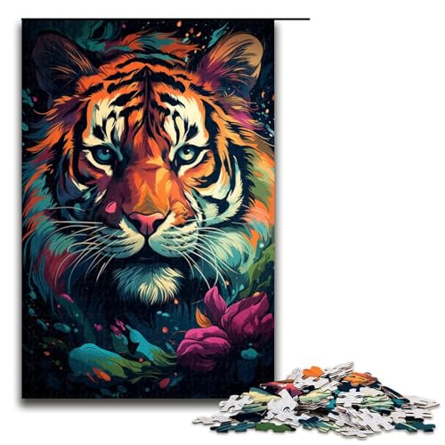 Puzzle für Erwachsene 1000 Teile wildes Tiger Gemälde Puzzle Lernspiele für Zuhause DIY Spielzeug tolles Geschenk für Spiele 75 x 50 cm Puzzle für Erwachsene 1000 Teile wildes Tiger Gemälde Puzzle Lernspiele für Zuhause DIY Spielzeug tolles Geschenk für Spiele 75 x 50 cm von QSYFNBZL