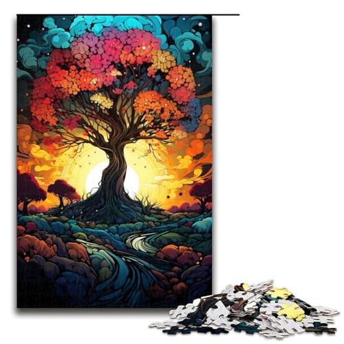 Puzzle für Erwachsene 1000 Teile wunderschönes buntes Baumpuzzle für Erwachsene Holzspiele für die ganze Familie Weihnachts und Geburtstagsgeschenke 75 x 50 cm Puzzle für Erwachsene 1000 Teile wunderschönes buntes Baumpuzzle für Erwachsene Holzspiele für die ganze Familie Weihnachts und Geburtstagsgeschenke 75 x 50 cm von QSYFNBZL