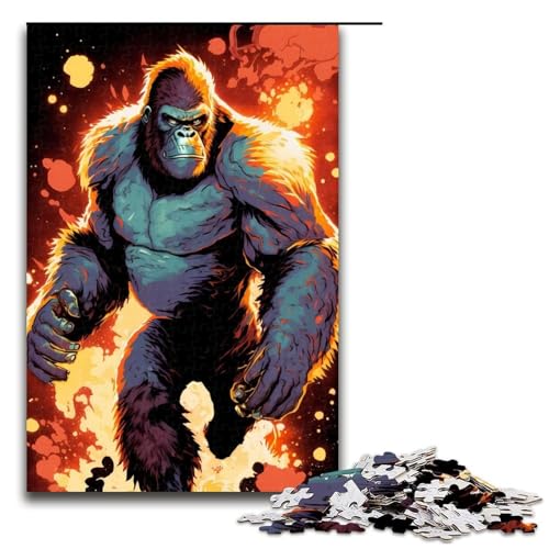 Puzzle für Erwachsene 1000 teiliges Gorilla Zauberpuzzle für Erwachsene Holzspiele für die ganze Familie Weihnachts und Geburtstagsgeschenke 75 x 50 cm Puzzle für Erwachsene 1000 teiliges Gorilla Zauberpuzzle für Erwachsene Holzspiele für die ganze Familie Weihnachts und Geburtstagsgeschenke 75 x 50 cm von QSYFNBZL
