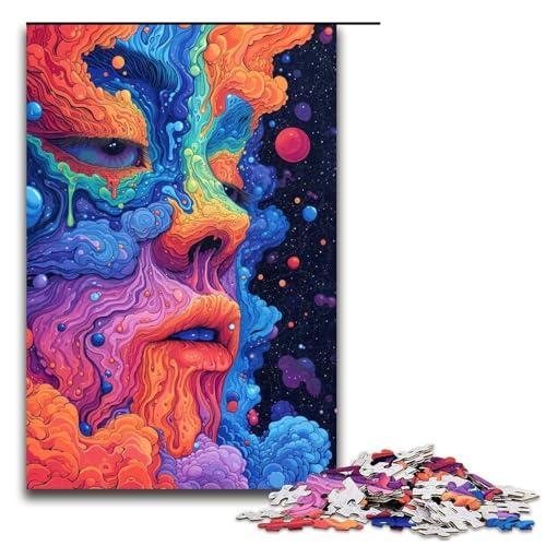 Puzzle für Erwachsene 1000 teiliges psychedelisches Kunstpuzzle für Erwachsene Holzspiele für die ganze Familie Weihnachts und Geburtstagsgeschenke 75 x 50 cm Puzzle für Erwachsene 1000 teiliges psychedelisches Kunstpuzzle für Erwachsene Holzspiele für die ganze Familie Weihnachts und Geburtstagsgeschenke 75 x 50 cm von QSYFNBZL