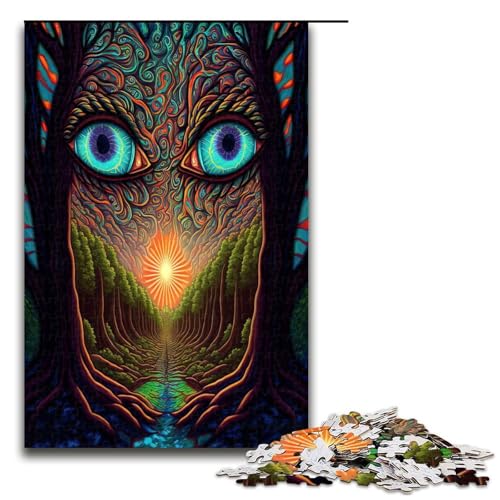 Puzzle für Erwachsene 1000 teiliges psychedelisches Puzzle für Erwachsene Holzspiele für die ganze Familie Weihnachts und Geburtstagsgeschenke 75 x 50 cm Puzzle für Erwachsene 1000 teiliges psychedelisches Puzzle für Erwachsene Holzspiele für die ganze Familie Weihnachts und Geburtstagsgeschenke 75 x 50 cm von QSYFNBZL