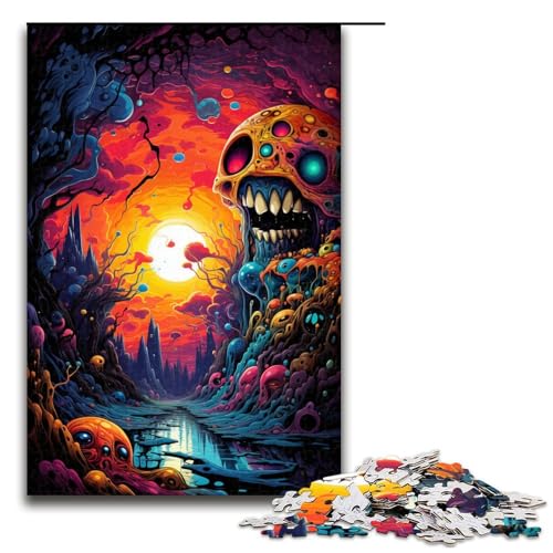 Puzzle für Erwachsene Bizarre farbenfrohe Monster 1000 Teile tolles Geschenk geeignet für Teenager ab 14 Jahren 75 x 50 cm Puzzle für Erwachsene Bizarre farbenfrohe Monster 1000 Teile tolles Geschenk geeignet für Teenager ab 14 Jahren 75 x 50 cm von QSYFNBZL