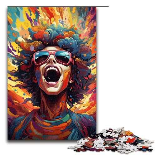 Puzzle für Erwachsene Fantasie bunter Junge 1000 Teile tolles Geschenk geeignet für Teenager ab 14 Jahren 75 x 50 cm von QSYFNBZL
