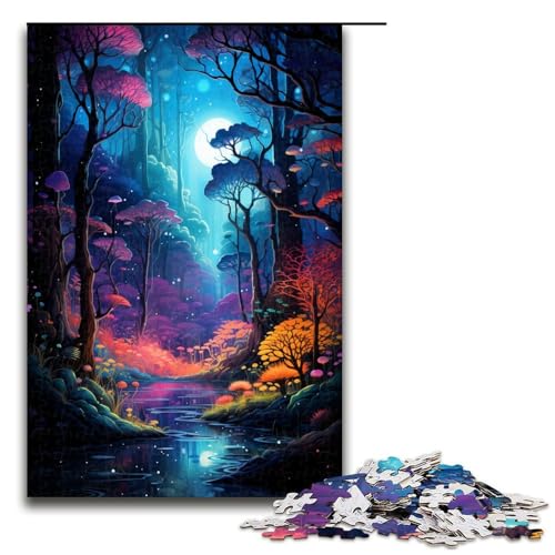 Puzzle für Erwachsene Fantasy Dschungellandschaft 1000 Teile tolles Geschenk geeignet für und Teenager ab 14 Jahren 75 x 50 cm von QSYFNBZL