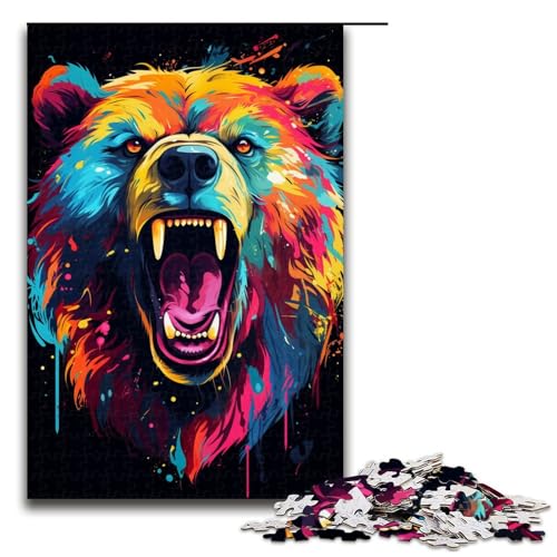 Puzzle für Erwachsene Malen Bunte Bärenkunst 1000 Teile tolles Geschenk geeignet für und Teenager ab 14 Jahren 75 x 50 cm Puzzle für Erwachsene Malen Bunte Bärenkunst 1000 Teile tolles Geschenk geeignet für und Teenager ab 14 Jahren 75 x 50 cm von QSYFNBZL