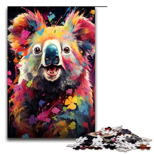 Puzzle für Erwachsene Malen Farbe Koala 1000 Teile tolles Geschenk geeignet für und Teenager ab 14 Jahren 75 x 50 cm von QSYFNBZL