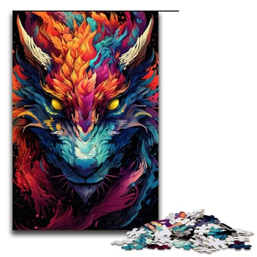 Puzzle für Erwachsene Malen bunter Drache 1000 Teile tolles Geschenk geeignet für und Teenager ab 14 Jahren 75 x 50 cm Puzzle für Erwachsene Malen bunter Drache 1000 Teile tolles Geschenk geeignet für und Teenager ab 14 Jahren 75 x 50 cm von QSYFNBZL