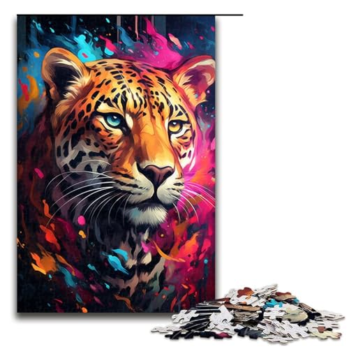 Puzzle für Erwachsene Malen bunter Leopard 1000 Teile tolles Geschenk geeignet für und Teenager ab 14 Jahren 75 x 50 cm Puzzle für Erwachsene Malen bunter Leopard 1000 Teile tolles Geschenk geeignet für und Teenager ab 14 Jahren 75 x 50 cm von QSYFNBZL