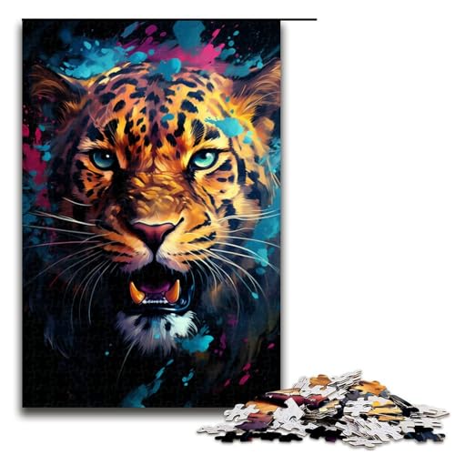Puzzle für Erwachsene Malen bunter Leopard 1000 Teile tolles Geschenk geeignet für und Teenager ab 14 Jahren 75 x 50 cm Puzzle für Erwachsene Malen bunter Leopard 1000 Teile tolles Geschenk geeignet für und Teenager ab 14 Jahren 75 x 50 cm von QSYFNBZL