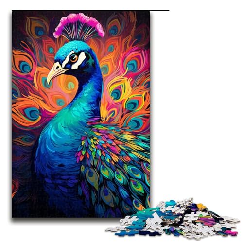 Puzzle für Erwachsene Malen bunter Pfau 1000 Teile tolles Geschenk geeignet für und Teenager ab 14 Jahren 75 x 50 cm Puzzle für Erwachsene Malen bunter Pfau 1000 Teile tolles Geschenk geeignet für und Teenager ab 14 Jahren 75 x 50 cm von QSYFNBZL