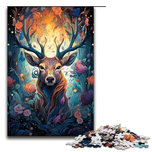 Puzzle für Erwachsene Malen bunter magischer Hirsch 1000 Teile tolles Geschenk geeignet für und Teenager ab 14 Jahren 75 x 50 cm Puzzle für Erwachsene Malen bunter magischer Hirsch 1000 Teile tolles Geschenk geeignet für und Teenager ab 14 Jahren 75 x 50 cm von QSYFNBZL
