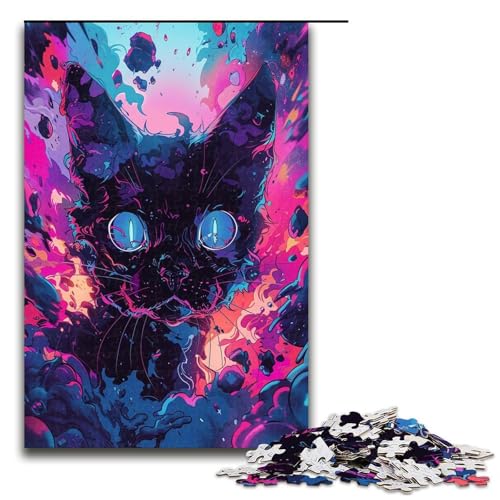 Puzzle für Erwachsene Neonkatze 1000 Teile tolles Geschenk geeignet für Teenager ab 14 Jahren 1000 Teile Puzzle für Erwachsene Neonkatze 1000 Teile tolles Geschenk geeignet für Teenager ab 14 Jahren 1000 Teile von QSYFNBZL