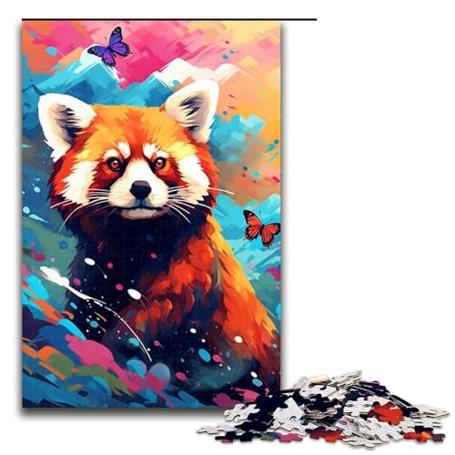Puzzle für Erwachsene Roter Panda und Schmetterling von SplattersLots buntes 1000 Teile Puzzle tolles Geschenk geeignet für Teenager ab 14 Jahren 75 x 50 cm Puzzle für Erwachsene Roter Panda und Schmetterling von SplattersLots buntes 1000 Teile Puzzle tolles Geschenk geeignet für Teenager ab 14 Jahren 75 x 50 cm von QSYFNBZL