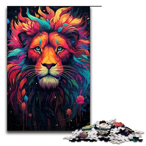 Puzzle für Erwachsene bunter Löwe 1000 Teile tolles Geschenk geeignet für Teenager ab 14 Jahren 75 x 50 cm Puzzle für Erwachsene bunter Löwe 1000 Teile tolles Geschenk geeignet für Teenager ab 14 Jahren 75 x 50 cm von QSYFNBZL