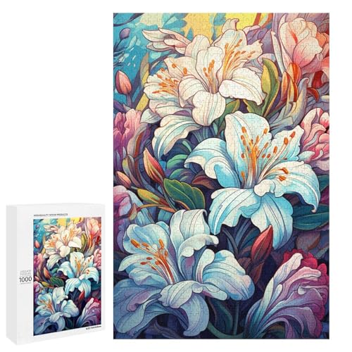 Puzzle für Erwachsene farbenfrohe Psychedelia der Rhododendren 1000 Teile tolles Geschenk geeignet für Teenager ab 14 Jahren 75 x 50 cm Puzzle für Erwachsene farbenfrohe Psychedelia der Rhododendren 1000 Teile tolles Geschenk geeignet für Teenager ab 14 Jahren 75 x 50 cm von QSYFNBZL