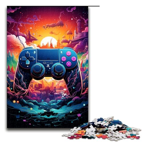 Puzzle für Erwachsene farbenfroher Psychedelischer Griff 1000 Teile tolles Geschenk geeignet für und Teenager ab 14 Jahren 75 x 50 cm von QSYFNBZL