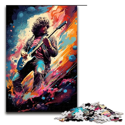 Puzzle für Erwachsene farbenfroher Psychedelischer Mann der Gitarre spielt 1000 Teile tolles Geschenk geeignet für Teenager ab 14 Jahren 75 x 50 cm Puzzle für Erwachsene farbenfroher Psychedelischer Mann der Gitarre spielt 1000 Teile tolles Geschenk geeignet für Teenager ab 14 Jahren 75 x 50 cm von QSYFNBZL
