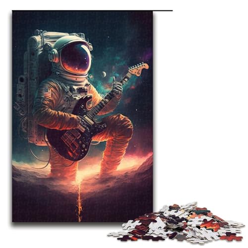 Puzzle für Erwachsene mit 1000 Teilen Astronaut spielt Gitarre perfekte Dekoration für Teenager ab 14 Jahren 75 x 50 cm Puzzle für Erwachsene mit 1000 Teilen Astronaut spielt Gitarre perfekte Dekoration für Teenager ab 14 Jahren 75 x 50 cm von QSYFNBZL
