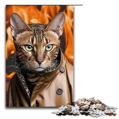 Puzzle für Erwachsene mit 1000 Teilen Bengalkatze fotogenes Puzzle Spiel zum Anfassen 75 x 50 cm Puzzle für Erwachsene mit 1000 Teilen Bengalkatze fotogenes Puzzle Spiel zum Anfassen 75 x 50 cm von QSYFNBZL