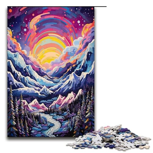 Puzzle für Erwachsene mit 1000 Teilen Berg mit bunten Sternen Puzzle Kunstwerk Geburtstagsgeschenk Wandkunst 1000 Teile Puzzle für Erwachsene mit 1000 Teilen Berg mit bunten Sternen Puzzle Kunstwerk Geburtstagsgeschenk Wandkunst 1000 Teile von QSYFNBZL