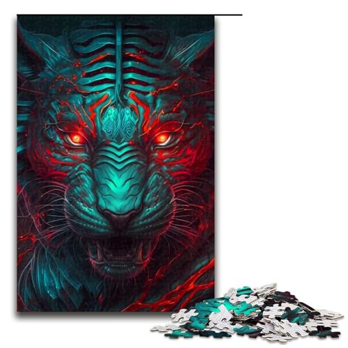 Puzzle für Erwachsene mit 1000 Teilen Blauer Monstertiger Dekomprimierendes intellektuelles Lernspielzeug Geschenkideen 75 x 50 cm Puzzle für Erwachsene mit 1000 Teilen Blauer Monstertiger Dekomprimierendes intellektuelles Lernspielzeug Geschenkideen 75 x 50 cm von QSYFNBZL
