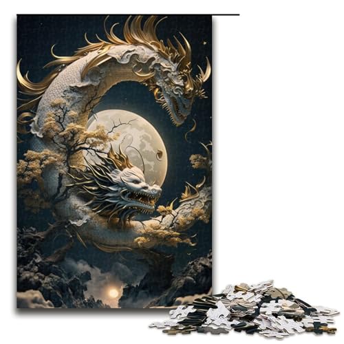 Puzzle für Erwachsene mit 1000 Teilen Brave Dragon Puzzle Hands on Spiel 75 x 50 cm von QSYFNBZL