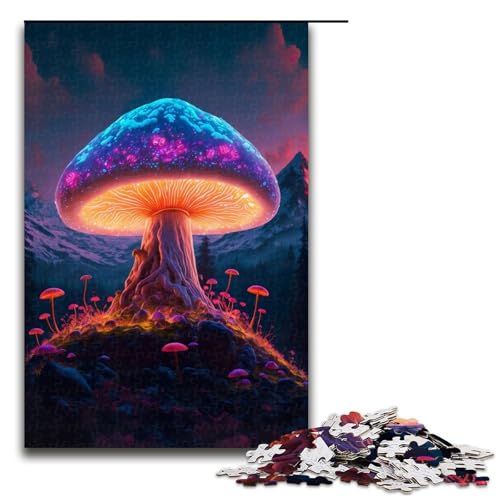 Puzzle für Erwachsene mit 1000 Teilen EIN Zauberpilz Puzzle Wanddekoration Stressabbau 75 x 50 cm von QSYFNBZL