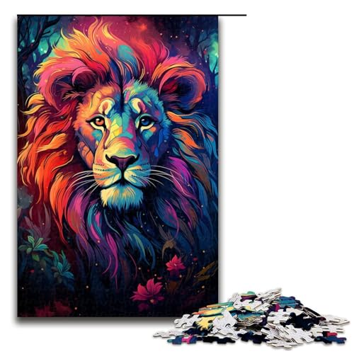 Puzzle für Erwachsene mit 1000 Teilen Fantasie Dschungellöwe zum Dekomprimieren intellektuelles Lernspielzeug Geschenkideen 75 x 50 cm Puzzle für Erwachsene mit 1000 Teilen Fantasie Dschungellöwe zum Dekomprimieren intellektuelles Lernspielzeug Geschenkideen 75 x 50 cm von QSYFNBZL