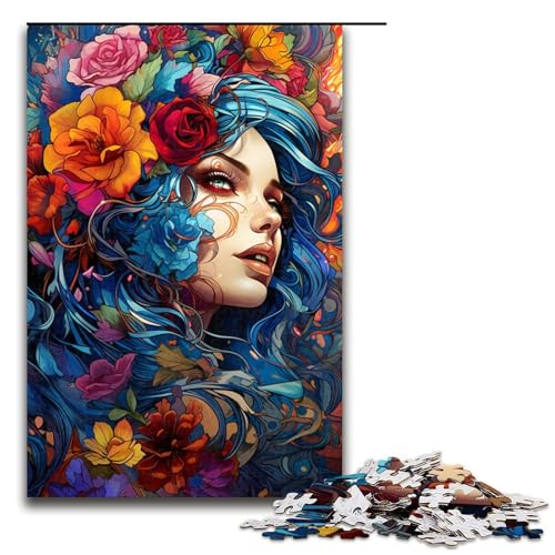 Puzzle für Erwachsene mit 1000 Teilen Fantasie Farben Frauen Puzzle Hands on Spiel 75 x 50 cm von QSYFNBZL