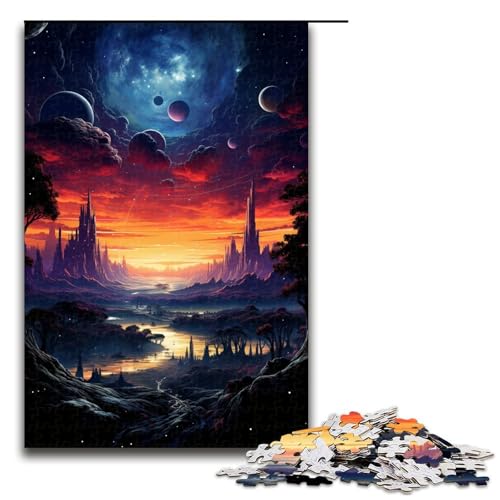 Puzzle für Erwachsene mit 1000 Teilen Fantasie schöne Landschaft zum Entspannen intellektuelles Lernspielzeug Geschenkideen 75 x 50 cm von QSYFNBZL