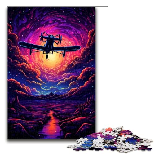 Puzzle für Erwachsene mit 1000 Teilen Flugzeugstart Hands on Spiel 75 x 50 cm von QSYFNBZL