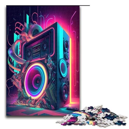 Puzzle für Erwachsene mit 1000 Teilen Live Musik Neon Puzzle Kunstwerk Geburtstagsgeschenk Wandkunst 75 x 50 cm Puzzle für Erwachsene mit 1000 Teilen Live Musik Neon Puzzle Kunstwerk Geburtstagsgeschenk Wandkunst 75 x 50 cm von QSYFNBZL