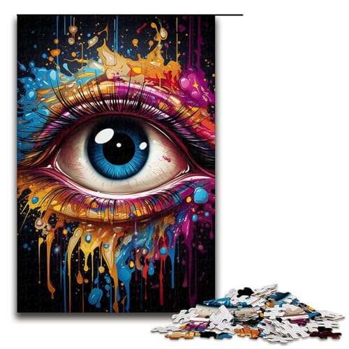 Puzzle für Erwachsene mit 1000 Teilen Malen Farbe Augen Puzzle Wanddekoration Stressabbau 75 x 50 cm Puzzle für Erwachsene mit 1000 Teilen Malen Farbe Augen Puzzle Wanddekoration Stressabbau 75 x 50 cm von QSYFNBZL