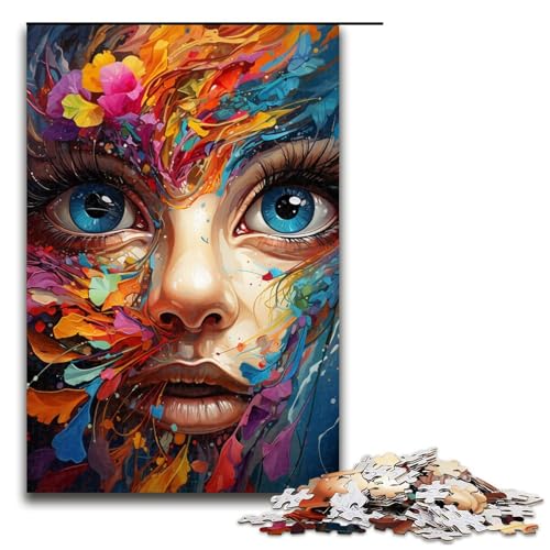 Puzzle für Erwachsene mit 1000 Teilen Malen Farbe Gesicht Familienspaß mit passendem Poster und Quizblatt 75 x 50 cm Puzzle für Erwachsene mit 1000 Teilen Malen Farbe Gesicht Familienspaß mit passendem Poster und Quizblatt 75 x 50 cm von QSYFNBZL