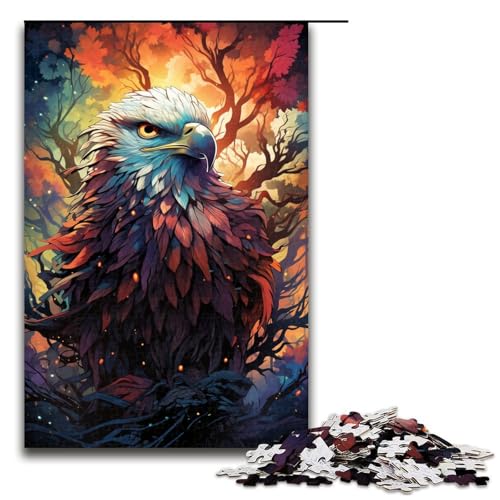 Puzzle für Erwachsene mit 1000 Teilen Malen Farbe magischer Adler Puzzle Wanddekoration Stressabbau 75 x 50 cm Puzzle für Erwachsene mit 1000 Teilen Malen Farbe magischer Adler Puzzle Wanddekoration Stressabbau 75 x 50 cm von QSYFNBZL
