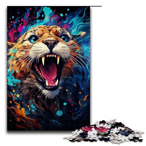 Puzzle für Erwachsene mit 1000 Teilen Malen buntes Leoparden Puzzle praktisches Spiel 75 x 50 cm Puzzle für Erwachsene mit 1000 Teilen Malen buntes Leoparden Puzzle praktisches Spiel 75 x 50 cm von QSYFNBZL