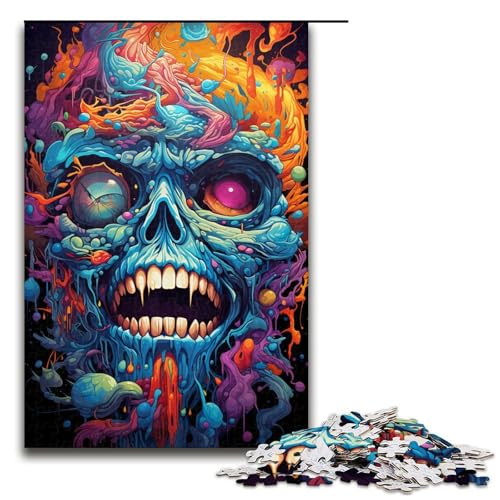 Puzzle für Erwachsene mit 1000 Teilen Malen buntes Totenkopf Puzzle Spiel zum Anfassen 75 x 50 cm Puzzle für Erwachsene mit 1000 Teilen Malen buntes Totenkopf Puzzle Spiel zum Anfassen 75 x 50 cm von QSYFNBZL