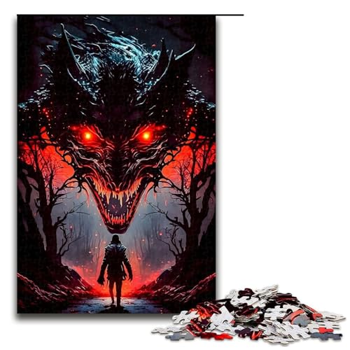 Puzzle für Erwachsene mit 1000 Teilen Mensch und Monster lustiges Familienpuzzle mit passendem Poster und Quizblatt 75 x 50 cm Puzzle für Erwachsene mit 1000 Teilen Mensch und Monster lustiges Familienpuzzle mit passendem Poster und Quizblatt 75 x 50 cm von QSYFNBZL