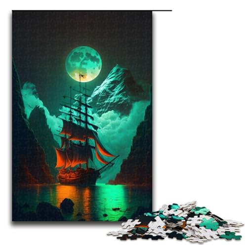 Puzzle für Erwachsene mit 1000 Teilen Piratenschiff Puzzle Wanddekoration Stressabbau 75 x 50 cm Puzzle für Erwachsene mit 1000 Teilen Piratenschiff Puzzle Wanddekoration Stressabbau 75 x 50 cm von QSYFNBZL